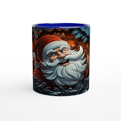 Taza Navidad Santa Claus Azul