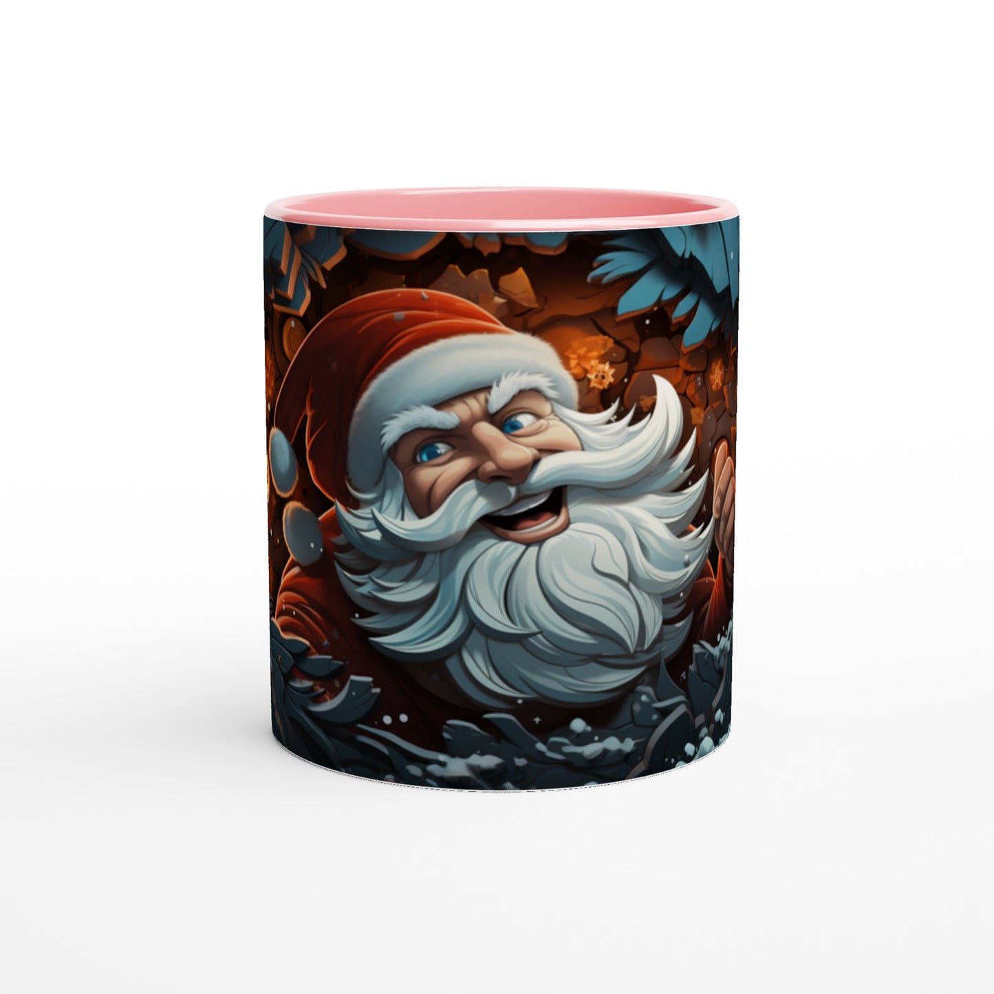 Taza Navidad Santa Claus Rosa