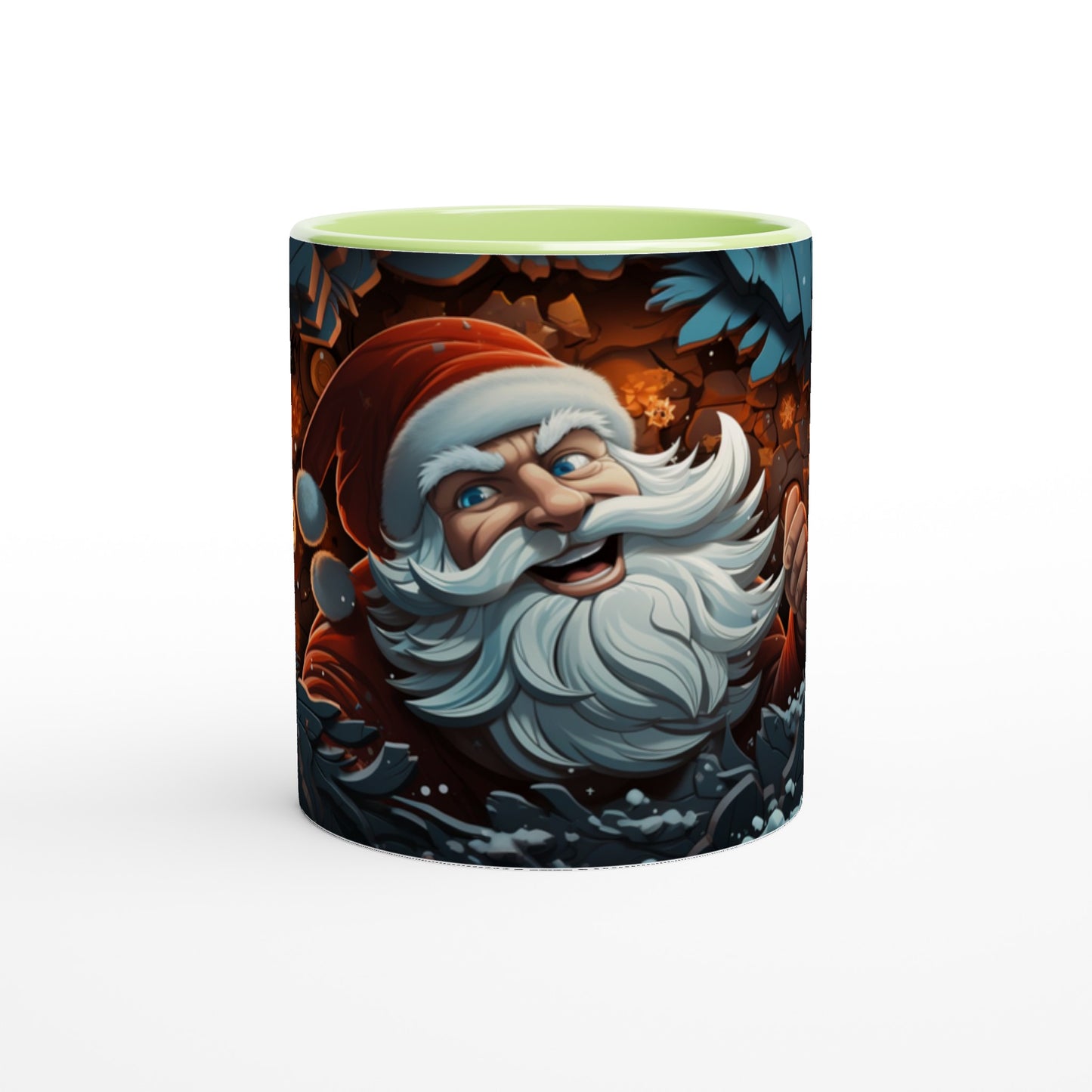 Taza Navidad Santa Claus Verde